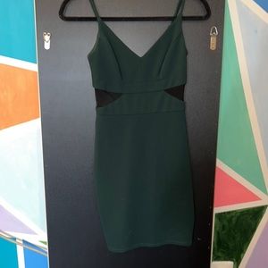 JcPenney forest green fitted dress size XS